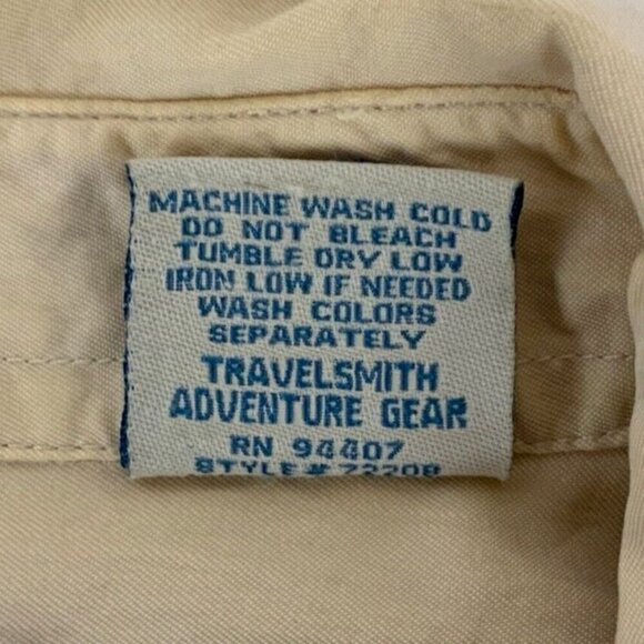 Travel Smith Shirt Mens Size Medium Vented Long Sleeve Safari Fishing Outdoors - Picture 6 of 6